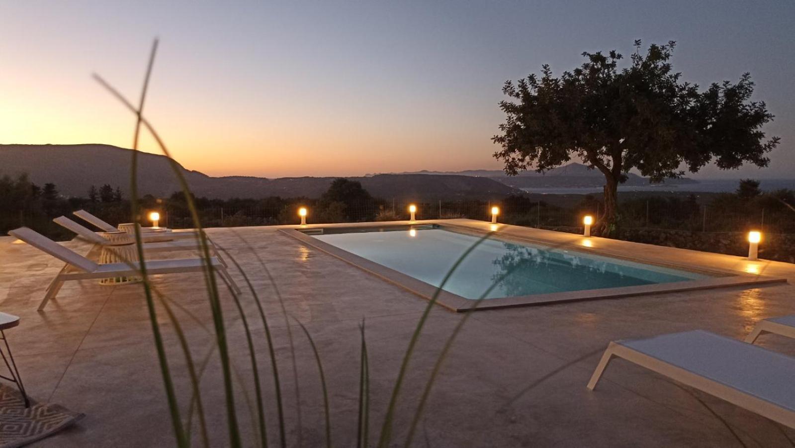 Stone Villa Halepa With Panoramic View. Neon Khorion  エクステリア 写真