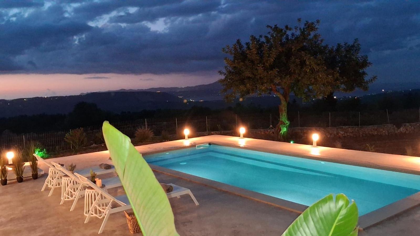 Stone Villa Halepa With Panoramic View. Neon Khorion  エクステリア 写真